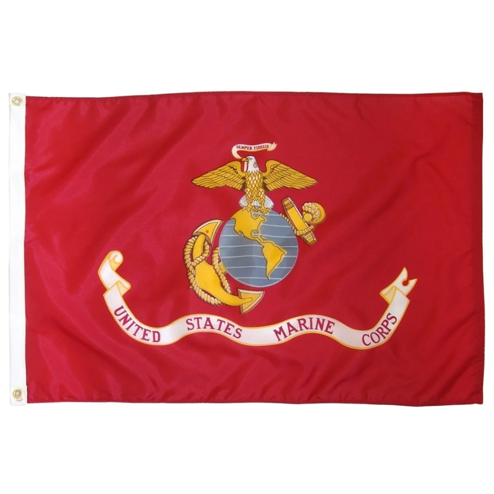 United States marine corps flag 3'x5' red Semper Fi. Military Eagle America USA